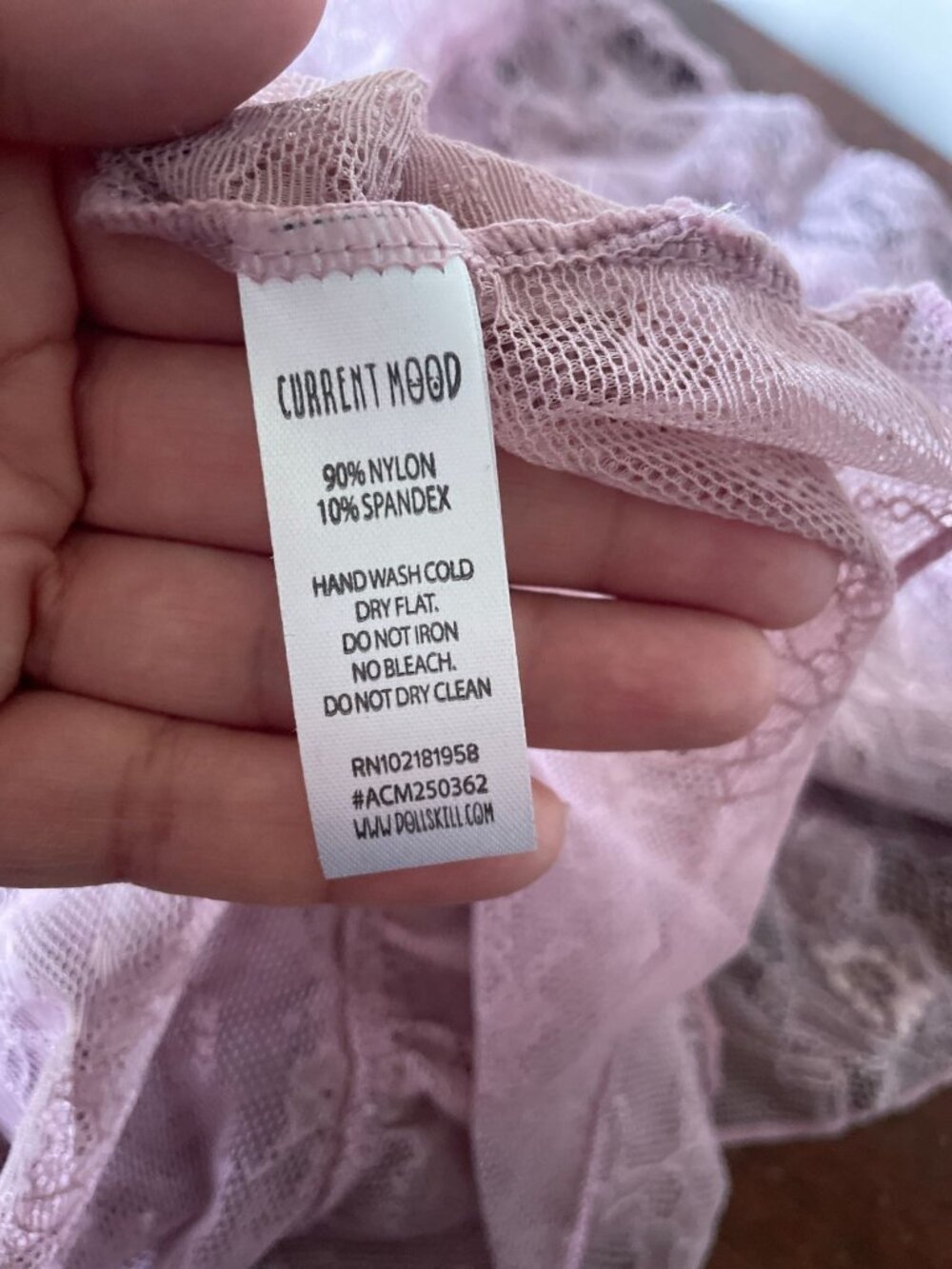 Dolls Kill Current Mood Absolute Grace Lace Skirt Mauve SZ XS Whimsy Fairy - Picture 6 of 9